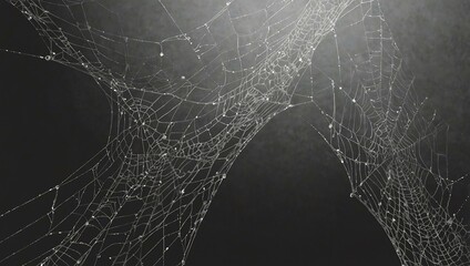 Light gray cobwebs illustration.
