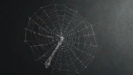 Light gray spider web illustration