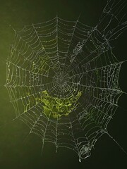 Lime spider web illustration