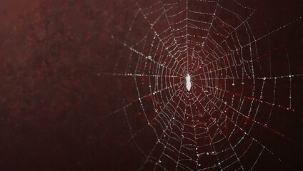 Maroon spider web illustration