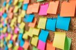 © Pixcellence - Colorful Sticky Notes on a Cork Board - Brainstorming and Planning
