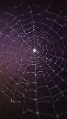 Purple spider web illustration