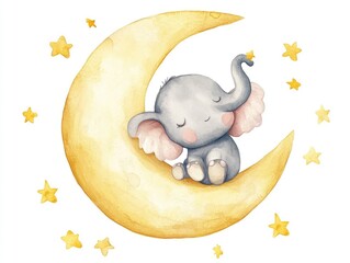 graphic of a cute elephant on the moon, white background --ar 4:3 --v 6.1 Job ID: 7e270e80-afb1-485f-b58f-ac4f343f2014