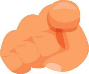 Poster - Cartoon hand with finger pointing forward, making a gesture for choosing you