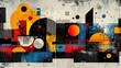 © Stock Source Studio - Abstract visual art retro patterns and contemporary business themes featuring vibrant colors and modern graphic elements for a striking design