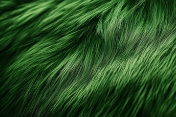 Wall Mural - close up green fur pattern with generative ai