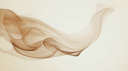 Aufkleber - Abstract swirling steam rises elegantly from an unseen coffee cup in a serene, minimalist setting, creating a calming atmosphere. Generative AI