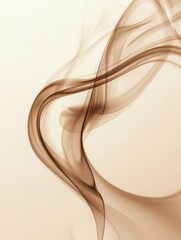 Poster - Abstract steam swirls gently rising in the air from an unseen coffee cup against an elegant, neutral background. Generative AI