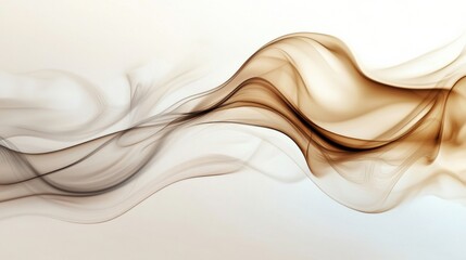 Poster - Abstract swirling steam rises elegantly from an invisible coffee cup, creating a tranquil atmosphere perfect for relaxation. Generative AI