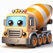 © Marek49 - cute Truck Cement Mixer Cartoon, 3d Generative AI