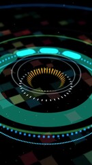 Aufkleber - Colorful background with audio equalizer beating rythm. Animation. Concept of dancing, parties, musical events or performances, audiovisual shows, seamless loop.