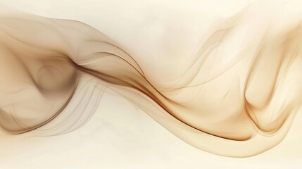 Poster - Abstract steam swirls delicately rising from an unseen coffee cup in a serene setting, evoking warmth and comfort in morning light. Generative AI