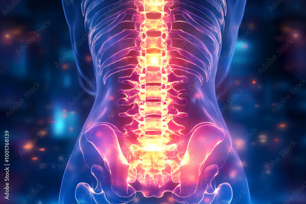 x ray of a human spine, back pain Stock Illustration | Adobe Stock