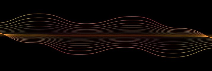 Poster - curved wavy lines tech futuristic motion background. dynamic abstract line waving loop line. Metaverse Abstract Seamless wave abstract lines stream 4K background loop