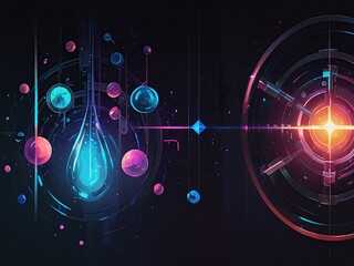 Wall Mural - abstract technology background illustration