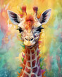 © EeLco - Gift a friend a multicolor giraffe with a delightful Portrait