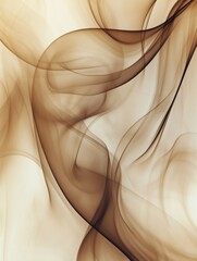 Aufkleber - Abstract swirling patterns of smoke in deep coffee tones create a captivating moment of fluid artistry and elegance. Generative AI