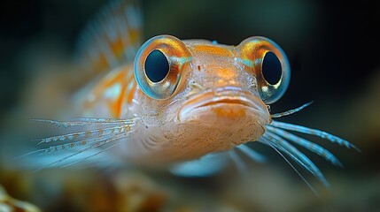 Canvas Print - Close-Up of a Fish with Large Eyes in the Ocean