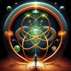 Wall Mural - Cosmic Balance: Unity of Existence