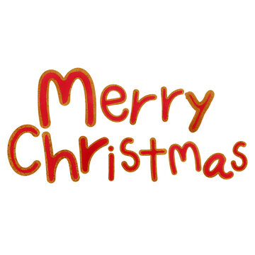merry christmas text red message
