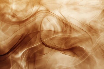 Poster - Abstract swirling smoke patterns intertwined with deep coffee tones creating a captivating visual effect. Generative AI
