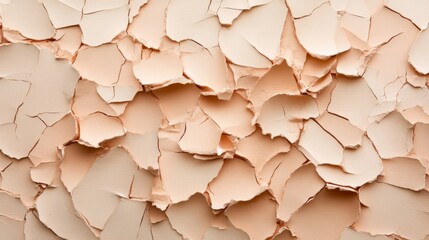 Poster - A close-up view reveals a collection of jagged, cracked textures and irregular shapes positioned on a white background, offering opportunities for artistic composition
