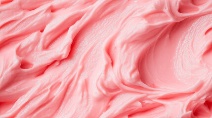 Wall Mural - a close-up, top-down view, texture background of guava puree spread across the entire frame, showcasing its pale pink color and smooth texture