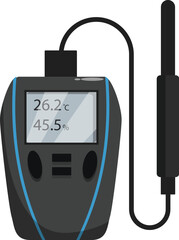 Poster - Digital thermohygrometer with external sensor measuring temperature and humidity level