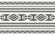 © Play a day - Ethnic tribal african black and white background. Seamless tribal pattern, folk embroidery, tradition geometric ornament. Traditional african  design for fabric, textile, print, rug, paper