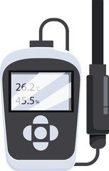 Poster - Digital thermometer hygrometer is showing the temperature and humidity level
