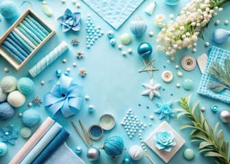 Poster - Soft Sky Blue Background for Textures, Designs, and Creative Projects in a Calm Aesthetic Setting