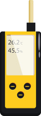 Poster - Electronic device showing temperature and humidity levels on its display