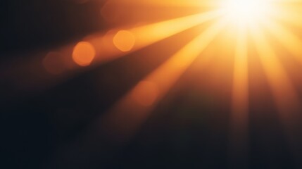  - a stunning display of yellow lens flare creates a captivating visual effect with light beams extendi