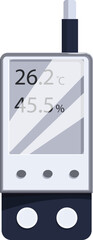 Poster - Portable digital thermometer displaying the current temperature and humidity level, perfect for monitoring indoor and outdoor environments
