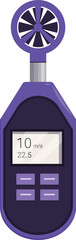 Poster - Digital anemometer showing wind speed measurement on its screen, used for weather forecast and meteorology