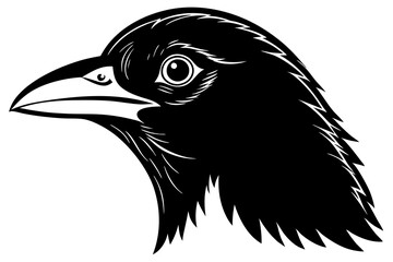 Wall Mural - magpie head  silhouette  vector illustration