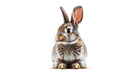 Cute rabbit posing against a clean white backdrop