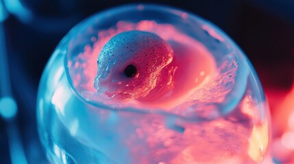 Poster - Close-up of Mammalian Embryo in Laboratory Setting