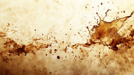 Leinwandbilder - Abstract artistic background created with coffee stains and splashes capturing a dynamic interplay of textures and tones. Generative AI