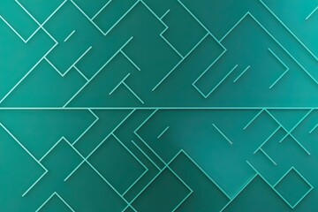 Poster - Neon Turquoise Geometric Diamond Pattern Background for Modern Business Design