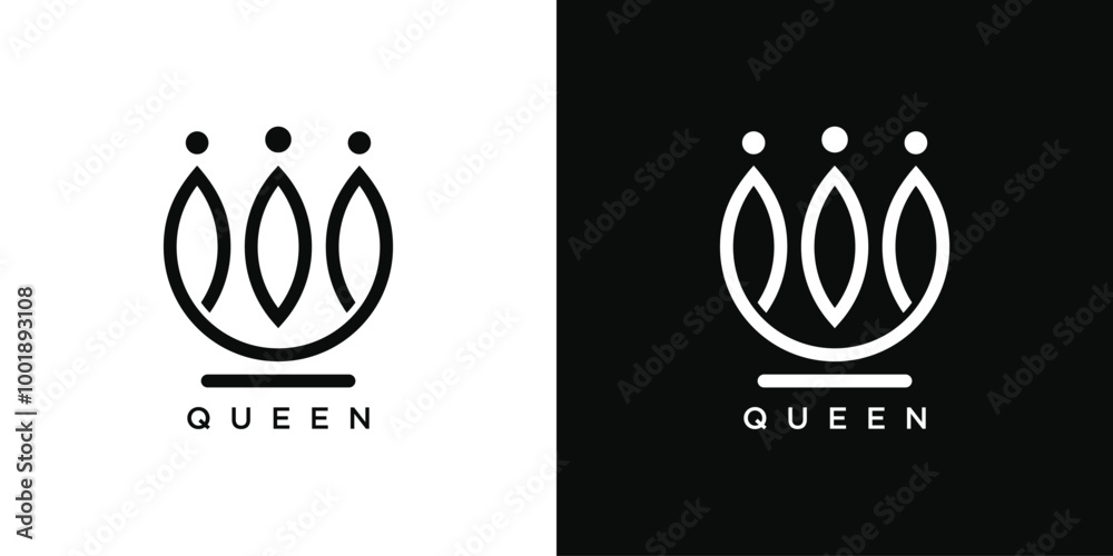 Royal Princess queen crown logo design. Premium Vector Stock Vector ...