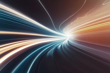Poster - Vibrant Abstract Energy Flow Background Featuring Light Waves and Contemporary Design
