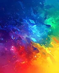 Poster - Vibrant Abstract Colorful Burst of Light and Energys