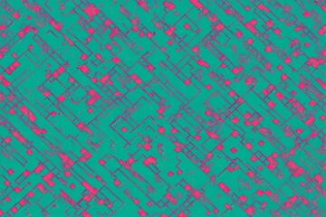 Poster - Neon Turquoise Geometric Diamond Pattern Background for Modern Entrepreneurial Design