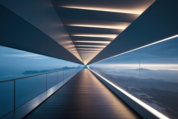 Poster - Modern Geometric Design of Light and Structure in Digital Architecture