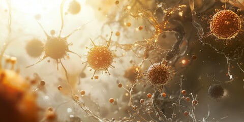 Poster - 3D Scene of Pathogen Cluster with Spherical Shapes
