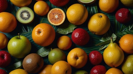 Wall Mural - Assortment of Fresh Fruits