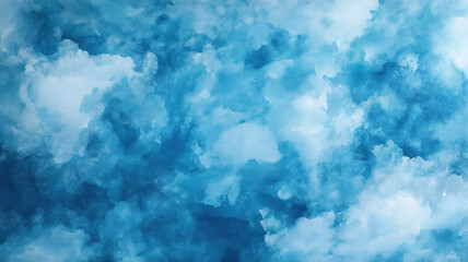 Poster - Vibrant Azure Watercolor Background Suitable for Websites, Banners, and Artistic Designs
