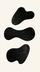 Sticker - Abstract shapes in black on a light background, emphasizing minimalist design.