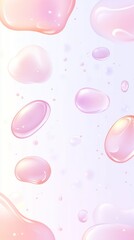 Wall Mural - A soft, pastel-colored background with translucent bubbles for creative design use.